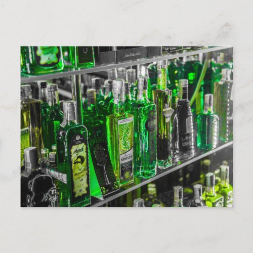 Bottles of Green Absinthe Postcard