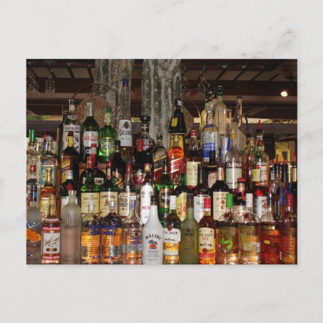 Bottles of Liquor Postcard (Front)