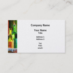 Bottles of Wine Near Window - Platinum Finish Business Card