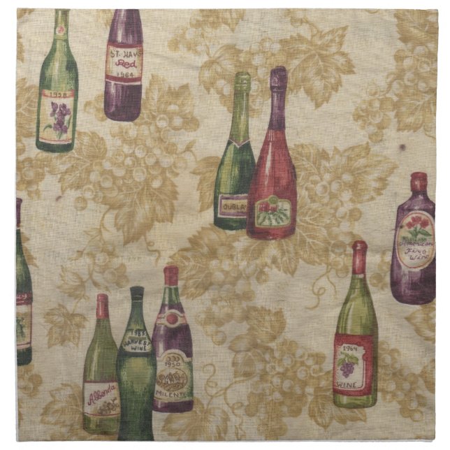 Bottles of Wine Table Napkins (Front)