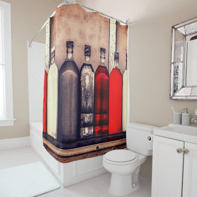Bottles Shower Curtain (In Situ)