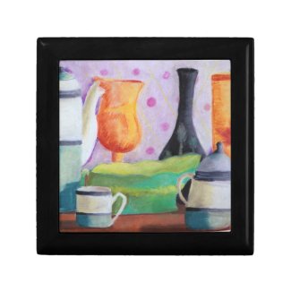 Bottlescape II - Abstract Alice Tea Party Keepsake Boxes