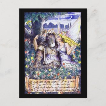 Bottom And Titania Postcard by persimew at Zazzle