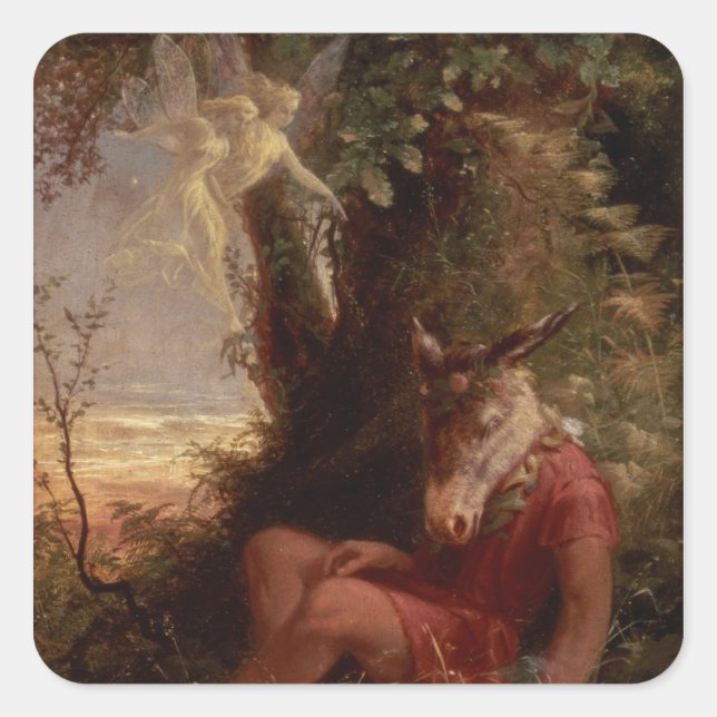 Bottom Asleep, 1891 Square Sticker (Front)