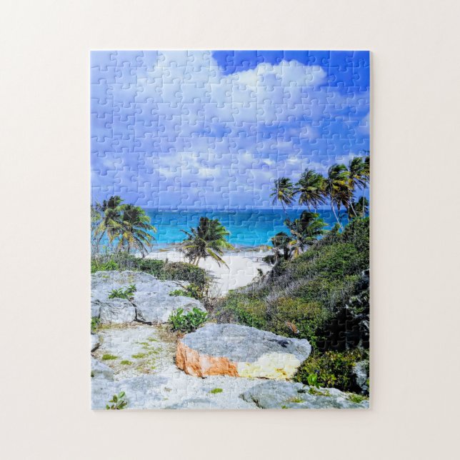 Bottom Bay Beach, Barbados Jigsaw Puzzle (Vertical)