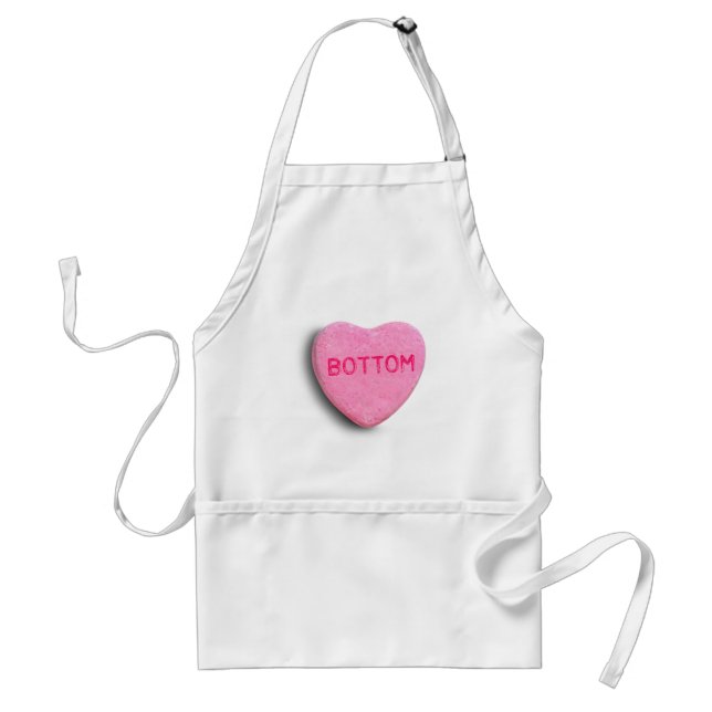 Bottom Candy Heart Adult Apron (Front)