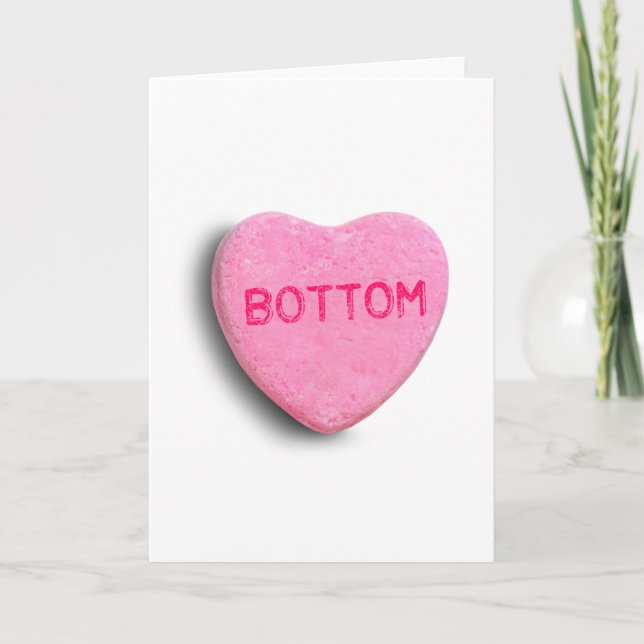 Bottom Candy Heart Holiday Card (Front)
