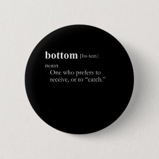 BOTTOM (definition) Pinback Button