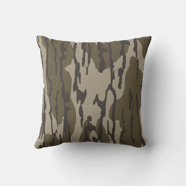 Bottom Land Camo Bottomland Camouflage Throw Pillow (Back)