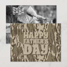 Bottom Land Camo Happy Father's Day Card