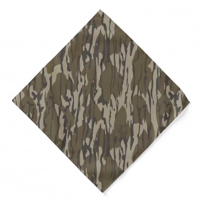 Bottom Lands Camo for Men Hunting Apparel Gear Bandana (Front)