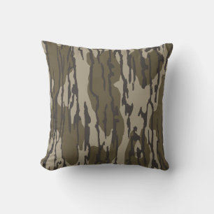 Bottom Lands Camo for Men Hunting Apparel Gear Throw Pillow