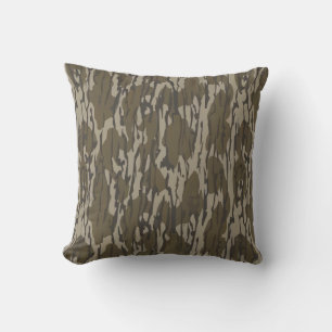 Bottom Lands Camo for Men Hunting Apparel Gear Throw Pillow