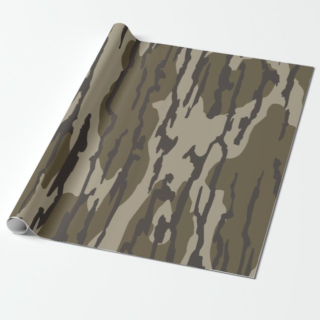 Bottom Lands Camo for Men Hunting Apparel Gear Wrapping Paper (Unrolled)