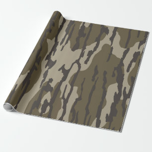 Bottom Lands Camo for Men Hunting Apparel Gear Wrapping Paper