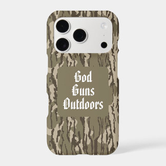 Bottom Lands Camo God, Guns & Outdoors iPhone 17 Pro Case