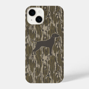 Bottom Lands Camo Hunter Dog Hunting Season iPhone 14 Case
