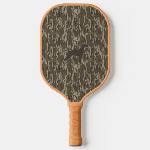 Bottom Lands Camo Hunter Dog Hunting Season Pickleball Paddle