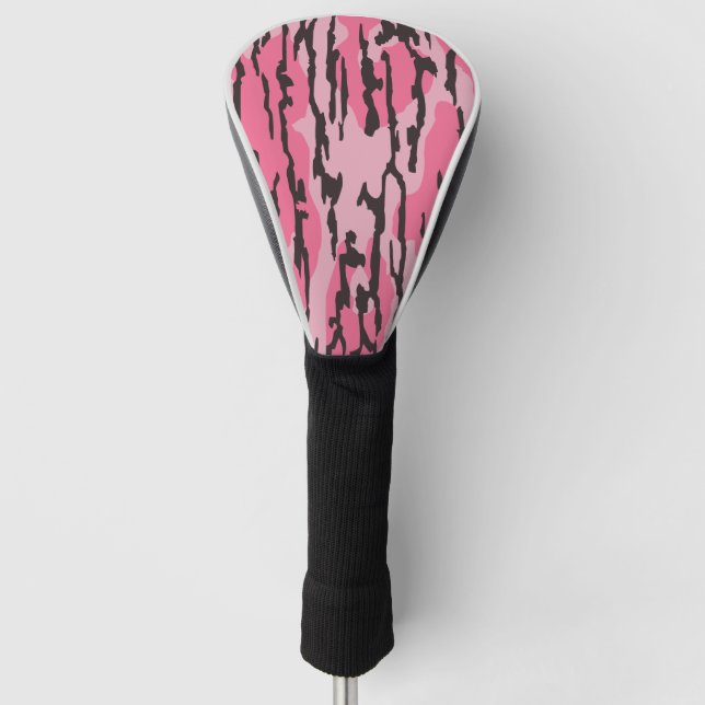 Bottom Lands Camo Pink for Women and Girls Golf Head Cover (Front)