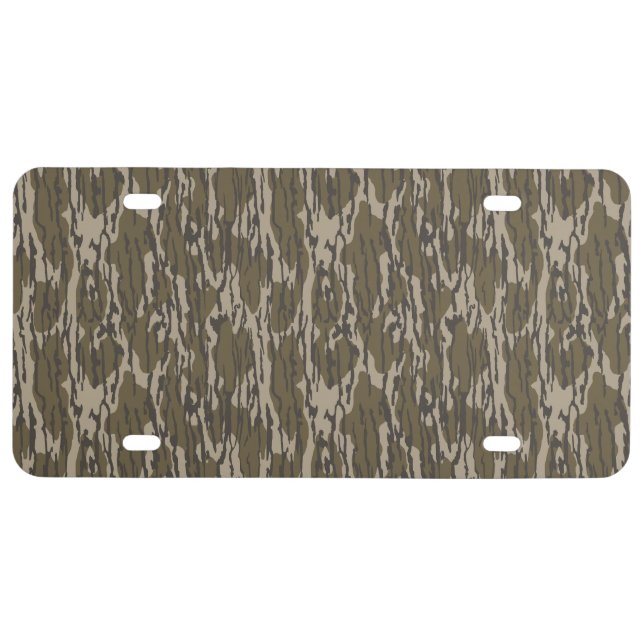 Bottom lands Camo Skins For Women Men License Plate (Front)