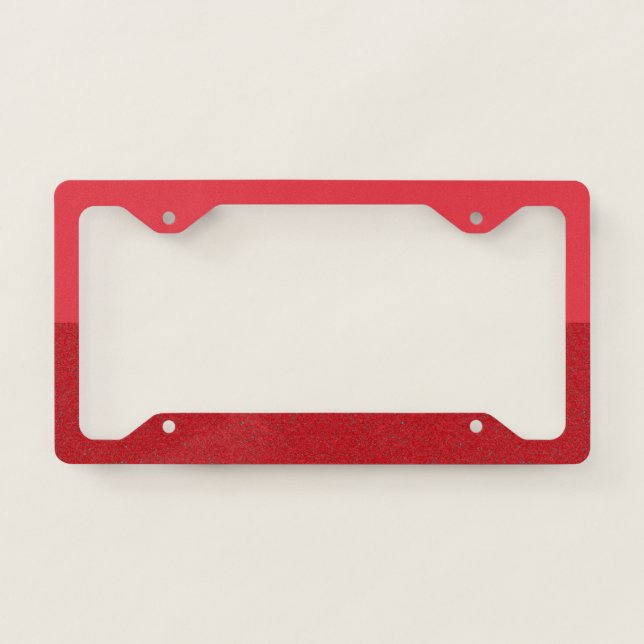 Bottom-Left Noise Tomato Red License Plate Frame (Front)