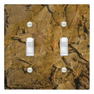 BOTTOM OF A RIVER WITH GOLD SPECKS LIGHT SWITCH COVER