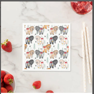 BOTTOM OF MY HEART 5 chow colors Napkins