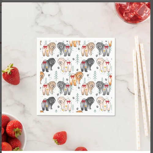 BOTTOM OF MY HEART 5 chow colors Napkins