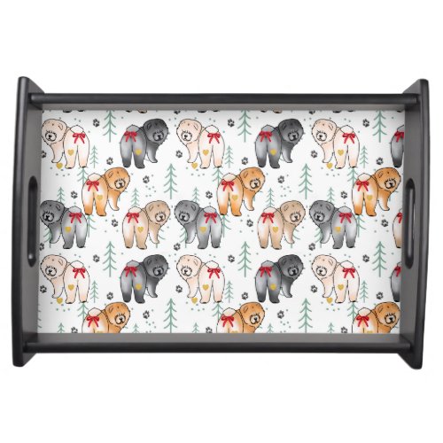 BOTTOM OF MY HEART 5 chow colors  Serving Tray