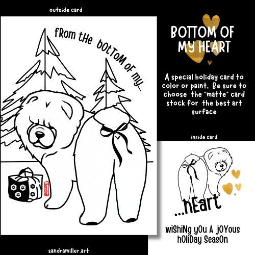 BOTTOM OF MY HEART chow holiday Card