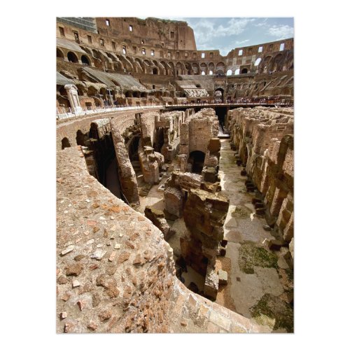 Bottom of the Colisseum in Rome Italy  Photo Print
