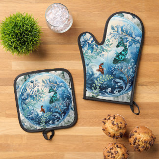Bottom of the Sea Oven Mitt & Pot Holder Set