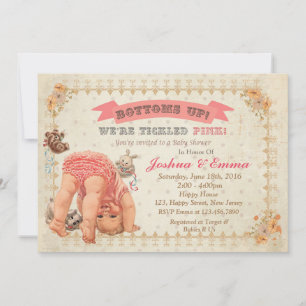 Bottom Up Baby Shower Invitation