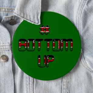 Bottom Up Kenya Peace Love and Unity Art Print Button
