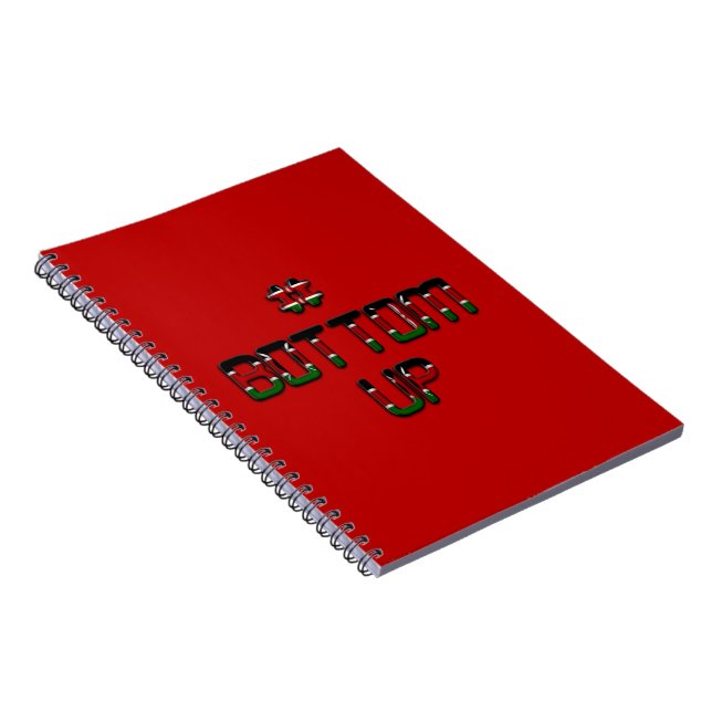 Bottom Up Kenya Peace Love and Unity Art Print Notebook (Right Side)