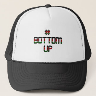 Bottom Up Kenya Peace Love and Unity Art Print Trucker Hat
