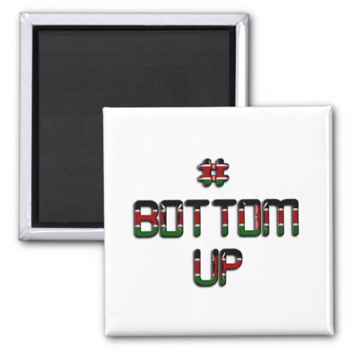 Bottom Up Kenya Peace Love and Unity Magnet