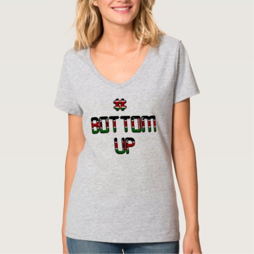 Bottom Up Kenya Peace Love and Unity T_Shirt