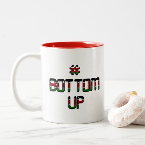 Bottom Up Kenya Peace Love and Unity Two_Tone Coffee Mug