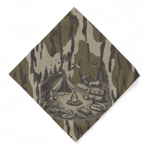 Bottomland Camo Camping Gear Camo Bandana