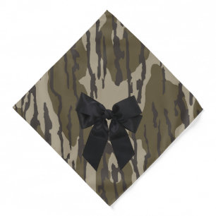Bottomland Camo Cute Bow Ribbon for Women and Girl Bandana