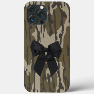 Bottomland Camo Cute Bow Ribbon for Women and Girl iPhone 13 Pro Max Case