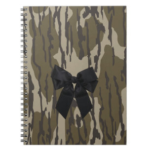 Bottomland Camo Cute Bow Ribbon for Women and Girl Notebook