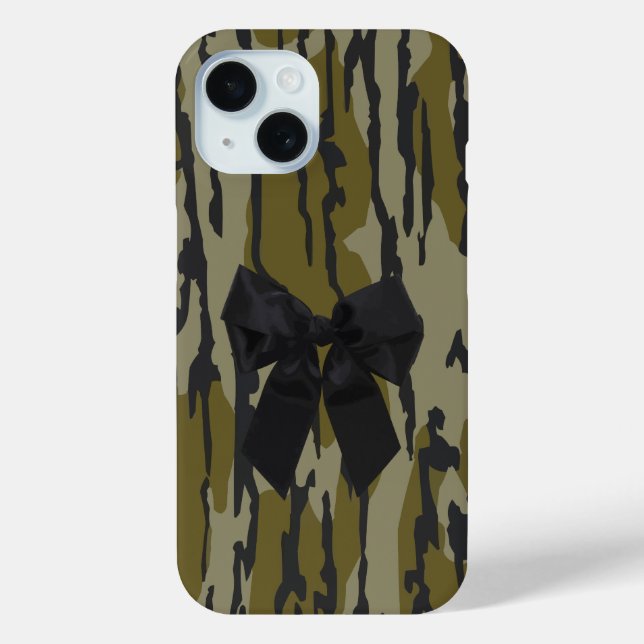 Bottomland Camo Cute Bow Ribbon for Women & Girls Case-Mate iPhone Case (Back)