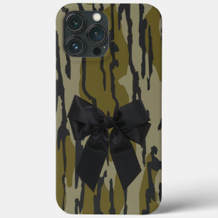 Bottomland Camo Cute Bow Ribbon for Women & Girls iPhone 13 Pro Max Case