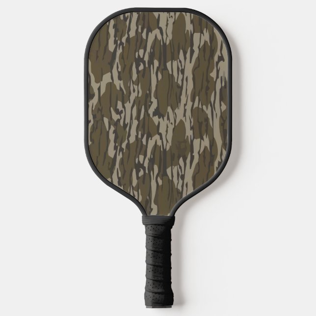 Bottomland Camo for Men Hunting Apparel Gear Pickleball Paddle (Front)