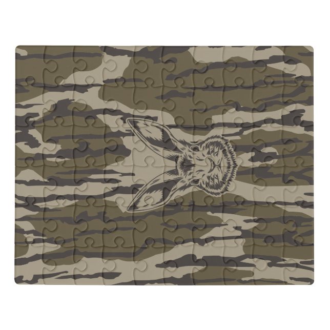 Bottomland Camo Hunting Camo Rabbit Jigsaw Puzzle (Puzzle Horizontal)