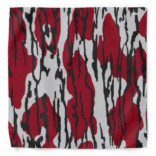 Bottomland Camo red and White pattern boys girls Bandana