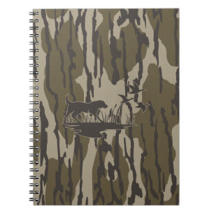 Bottomland Camo Skin Dog and Ducks Notebook
