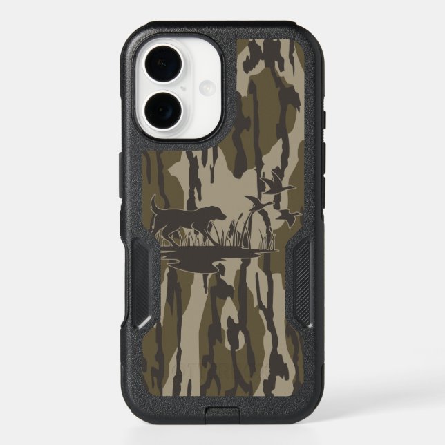 Bottomland Camo Skin Dog and Ducks Otterbox iPhone Case (Back)